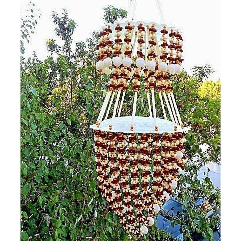 Wind Chime Handmade Floral Bead Strings Outdoor Indoor 32" Vintage Final Price